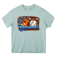 Arona western american flag baseball Heavy Core Tee - HRA Design Shop