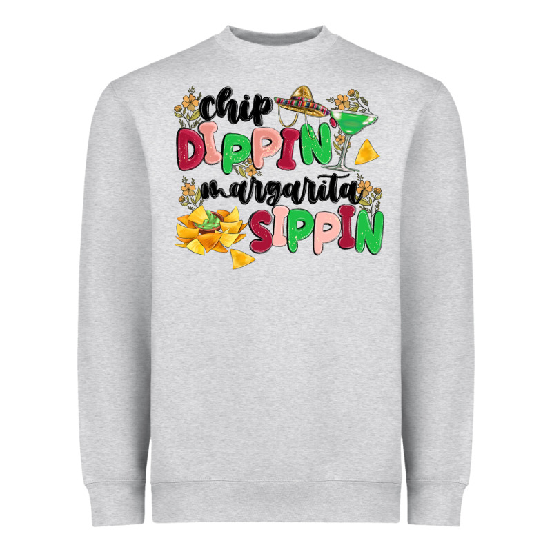 Chip Dippin' Margarita Sippin Heavyweight Sweatshirt by MaliasSmallBusiness | Teevron