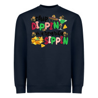Navy chip dippin' margarita sippin Heavyweight Sweatshirt - MaliasSmallBusiness
