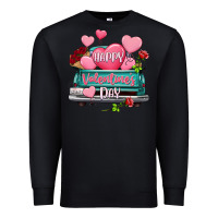 Black Happy Valentine's day turquoise truck Premium Sweatshirt - HowdyJamesFarm