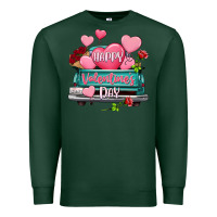 Sports Green Happy Valentine's day turquoise truck Premium Sweatshirt - HowdyJamesFarm