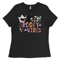 Black spooky vibes Ladies Tee - CowhideDigitalArt