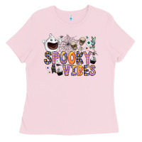 Bubblegum Pink spooky vibes Ladies Tee - CowhideDigitalArt