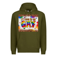 Army Green it's okay to say gay tumbler Premium Hoodie - JahusDesignShop