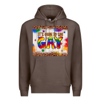 Coffee it's okay to say gay tumbler Premium Hoodie - JahusDesignShop