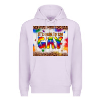 Lilac it's okay to say gay tumbler Premium Hoodie - JahusDesignShop