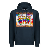 Navy it's okay to say gay tumbler Premium Hoodie - JahusDesignShop
