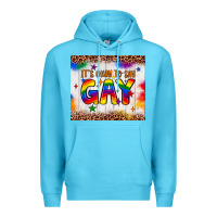Ocean Blue it's okay to say gay tumbler Premium Hoodie - JahusDesignShop