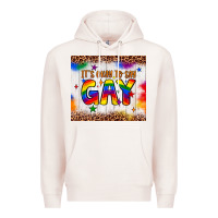 Pale Pink it's okay to say gay tumbler Premium Hoodie - JahusDesignShop