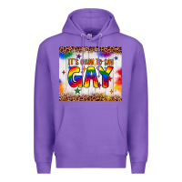 Purple it's okay to say gay tumbler Premium Hoodie - JahusDesignShop