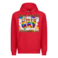 Red it's okay to say gay tumbler Premium Hoodie - JahusDesignShop