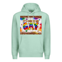 Seafoam it's okay to say gay tumbler Premium Hoodie - JahusDesignShop