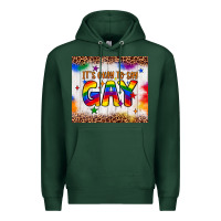 Sports Green it's okay to say gay tumbler Premium Hoodie - JahusDesignShop