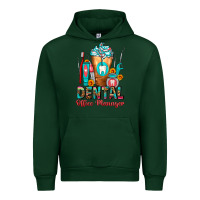 Forest Green Dental Office Manager cold drink frappe Urban Hoodie - FaDigitalArtStudio