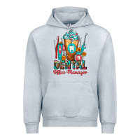 Heather Grey Dental Office Manager cold drink frappe Urban Hoodie - FaDigitalArtStudio