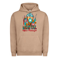 Pigment Burro Dental Office Manager cold drink frappe Urban Hoodie - FaDigitalArtStudio
