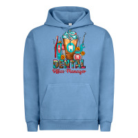 Pigment Pebble Blue Dental Office Manager cold drink frappe Urban Hoodie - FaDigitalArtStudio