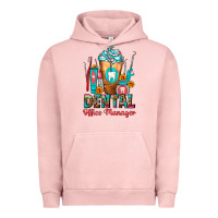 Pigment Salmon Dental Office Manager cold drink frappe Urban Hoodie - FaDigitalArtStudio