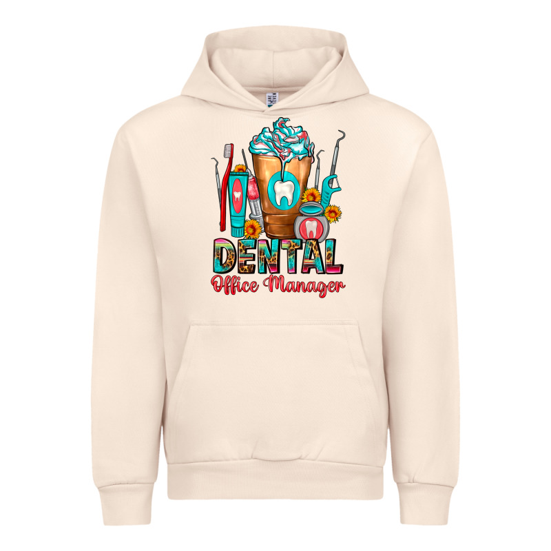 Dental Office Manager Cold Drink Frappe Urban Hoodie by FaDigitalArtStudio | Teevron