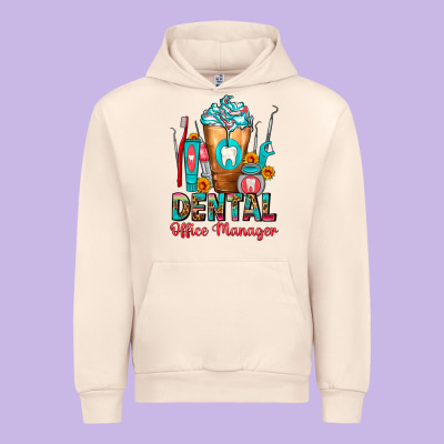 Dental Office Manager Cold Drink Frappe Urban Hoodie Designed By Fadigitalartstudio