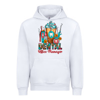 White Dental Office Manager cold drink frappe Urban Hoodie - FaDigitalArtStudio