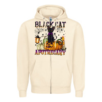 Sandshell black cat apothecary Zipper Hoodie - BarkalooDesign
