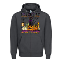 Smoke black cat apothecary Zipper Hoodie - BarkalooDesign