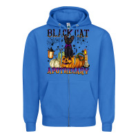 True Royal black cat apothecary Zipper Hoodie - BarkalooDesign