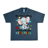 Midnight Navy what makes you different is what makes you beautif Urban Heavy Tee - MaliasSmallBusiness