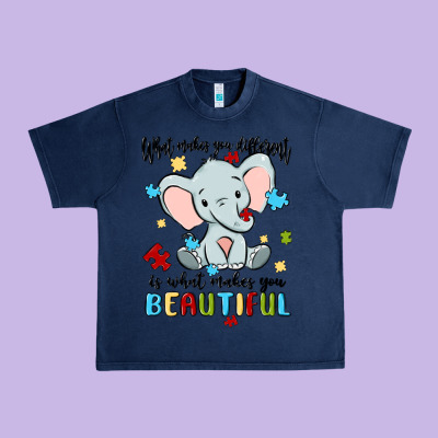 What Makes You Different Is What Makes You Beautif Urban Heavy Tee Designed By Maliassmallbusiness