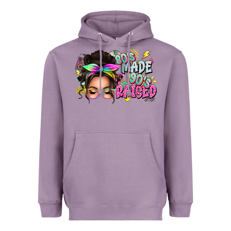 80s Made 90s Raised Messy Bun Heavyweight Hoodie by texasbilliewilder | Teevron
