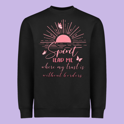 Spririt Religious Quote Heavyweight Sweatshirt Designed By Maliassmallbusiness