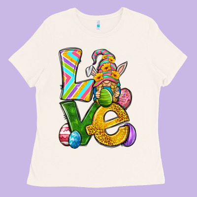 Love Gnome Easter Ladies Tee Designed By Neo Western
