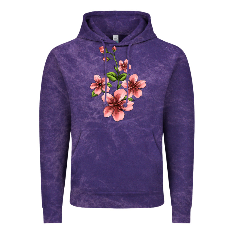 Pink Flowers Hibiscus Vintage Hoodie by Jasminsmagicworld | Teevron