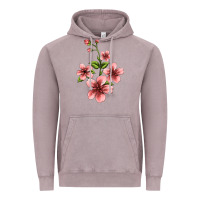 Vintage Zinc pink flowers hibiscus Vintage Hoodie - Jasminsmagicworld