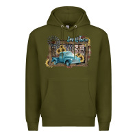 Army Green Small town USA truck 4th of july Premium Hoodie - HowdyJamesFarm