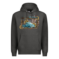 Charcoal Heather Small town USA truck 4th of july Premium Hoodie - HowdyJamesFarm