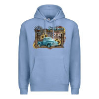 Colony Blue Small town USA truck 4th of july Premium Hoodie - HowdyJamesFarm
