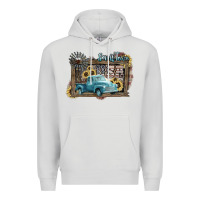 Dove Grey Small town USA truck 4th of july Premium Hoodie - HowdyJamesFarm