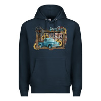Navy Small town USA truck 4th of july Premium Hoodie - HowdyJamesFarm