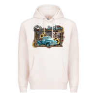 Pale Pink Small town USA truck 4th of july Premium Hoodie - HowdyJamesFarm