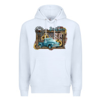 White Small town USA truck 4th of july Premium Hoodie - HowdyJamesFarm
