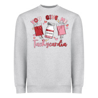 Heather Grey you give me tachycardia Heavyweight Sweatshirt - MaliasSmallBusiness