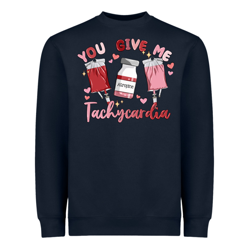 You Give Me Tachycardia Heavyweight Sweatshirt by MaliasSmallBusiness | Teevron