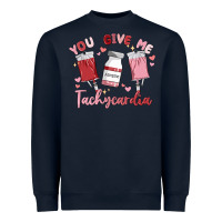 Navy you give me tachycardia Heavyweight Sweatshirt - MaliasSmallBusiness