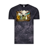 Cloud Black charolais heifer with western background Vintage Tee - LillyAllenDesigns