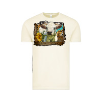 Vintage Arctic charolais heifer with western background Vintage Tee - LillyAllenDesigns