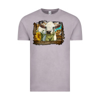 Vintage Zinc charolais heifer with western background Vintage Tee - LillyAllenDesigns
