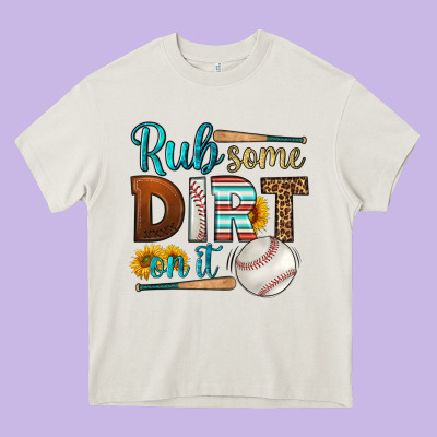 Rub Some Dirt On It Baseball Heavy Core Tee Designed By Hra Design Shop