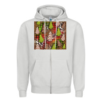 Dove Grey Christmas cakes western Zipper Hoodie - Jasminsmagicworld